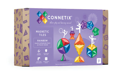 Connetix Magnetic Tiles Rainbow Shape Expansion Pack