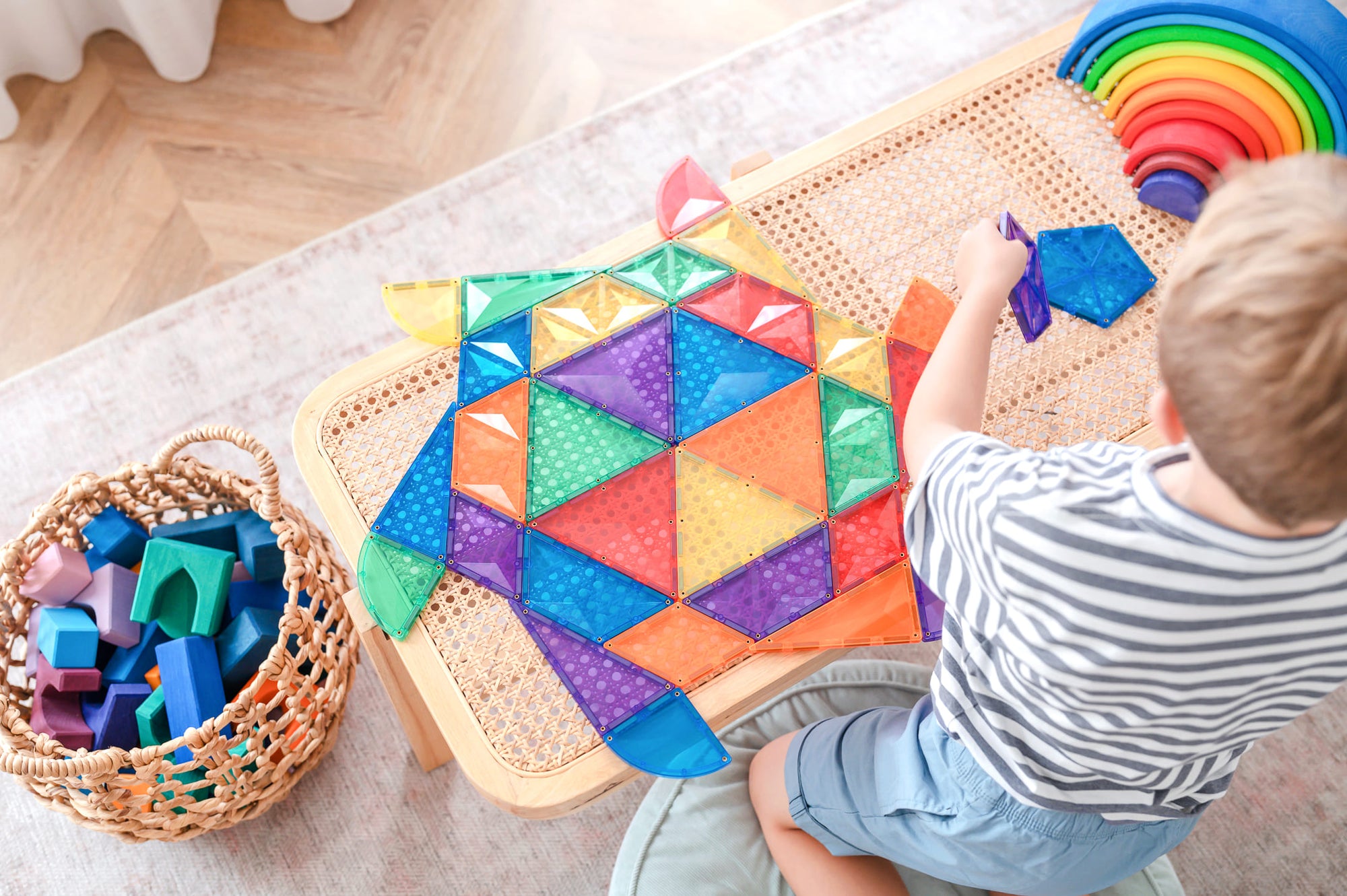 Connetix Magnetic Tiles Rainbow Shape Expansion Pack