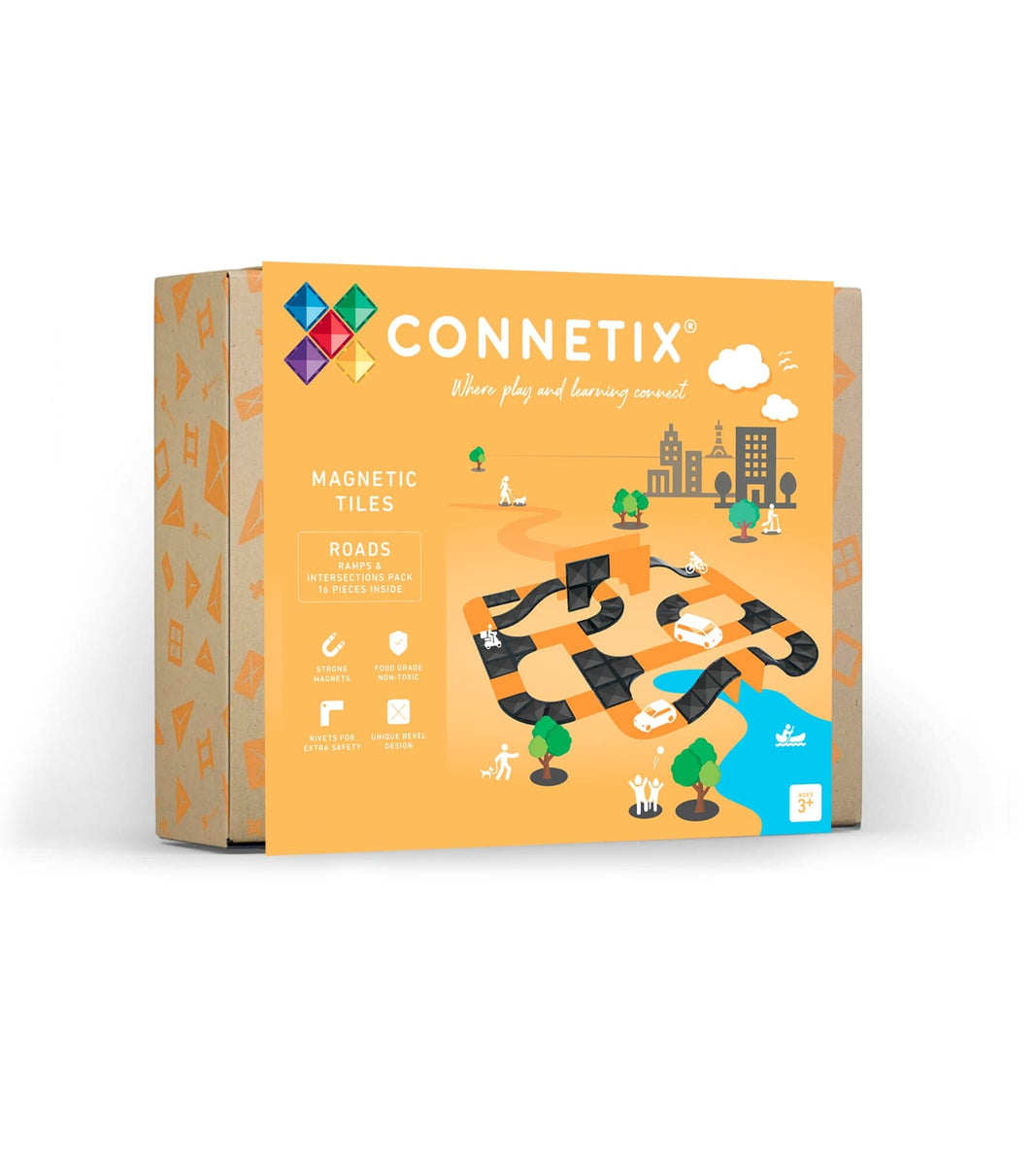 Connetix Magnetic Tiles Ramps & Intersections Pack 16 pc – Little Junior Co