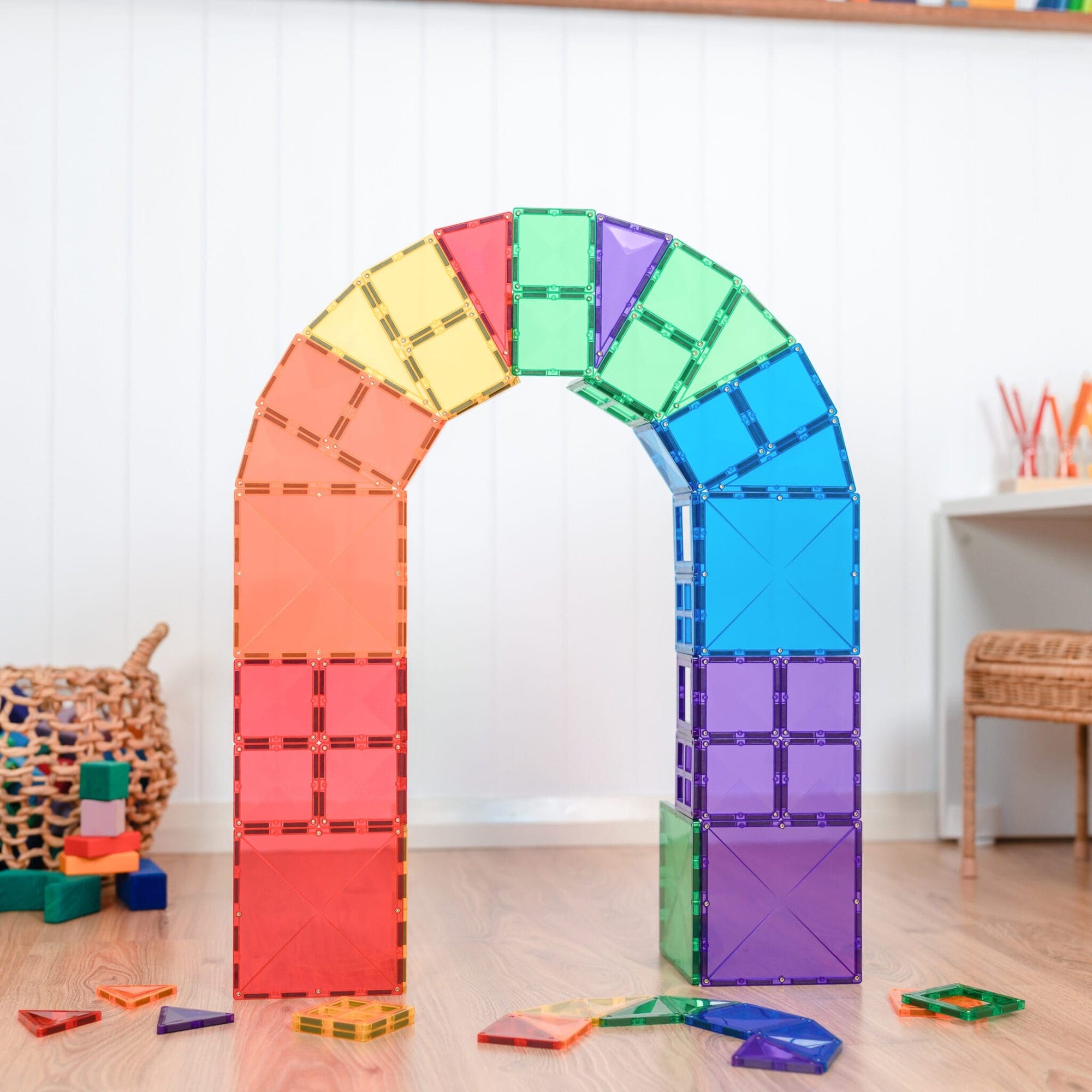 Connetix Magnetic Tiles Rainbow Starter Pack 60 pc