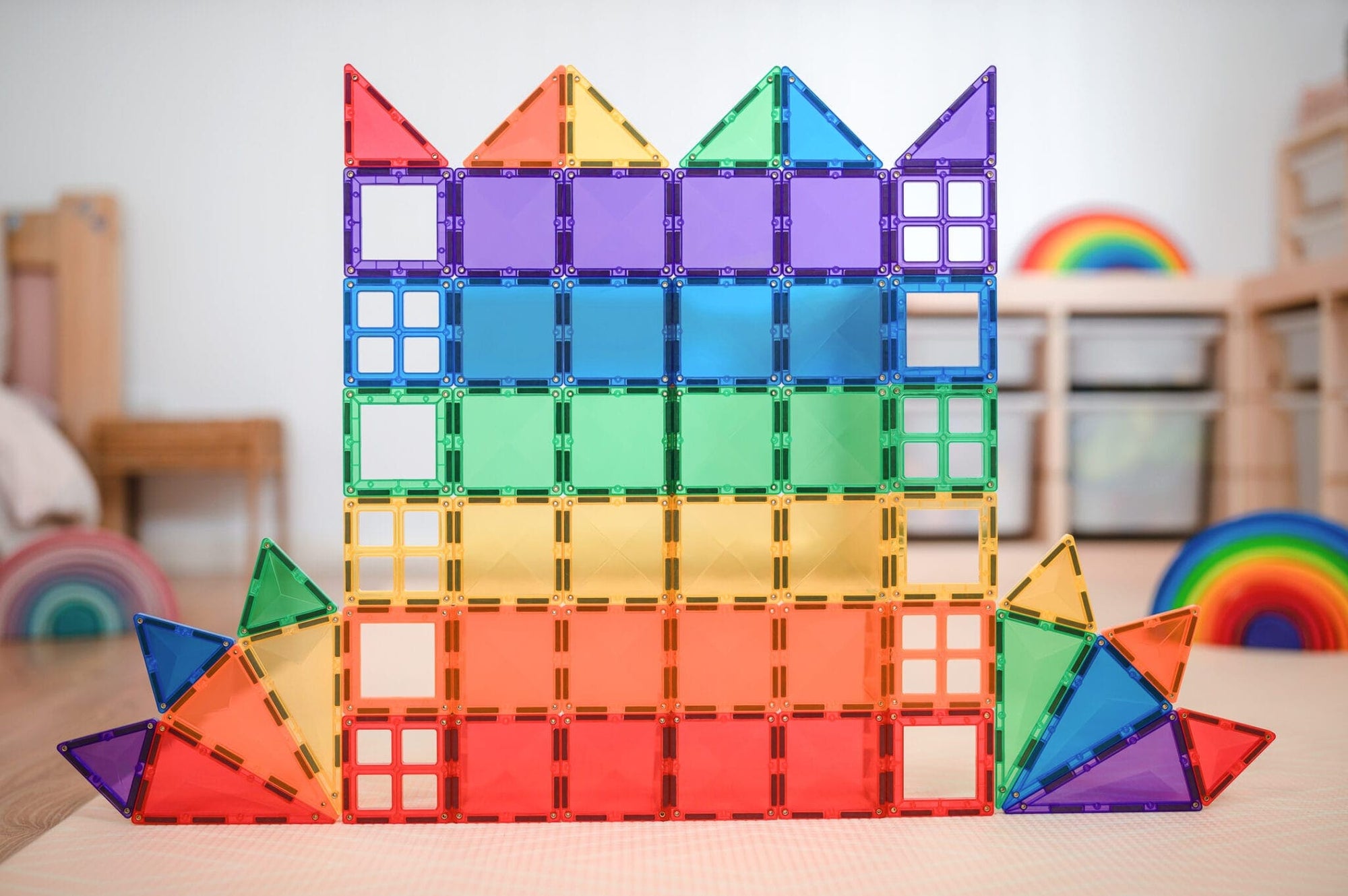 Connetix Magnetic Tiles Rainbow Starter Pack 60 pc