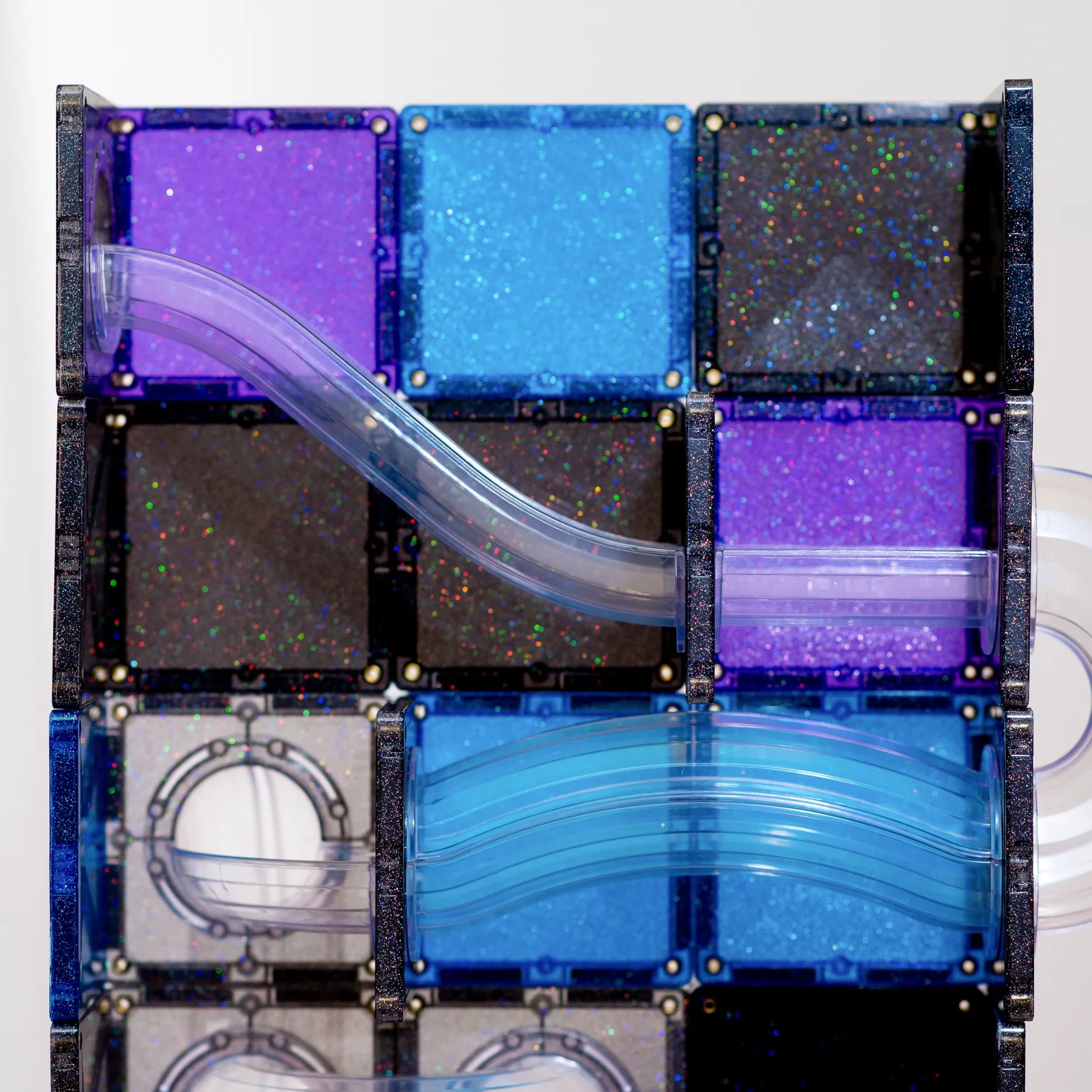 Connetix Tiles Galaxy Ball Run Glitter Tiles
