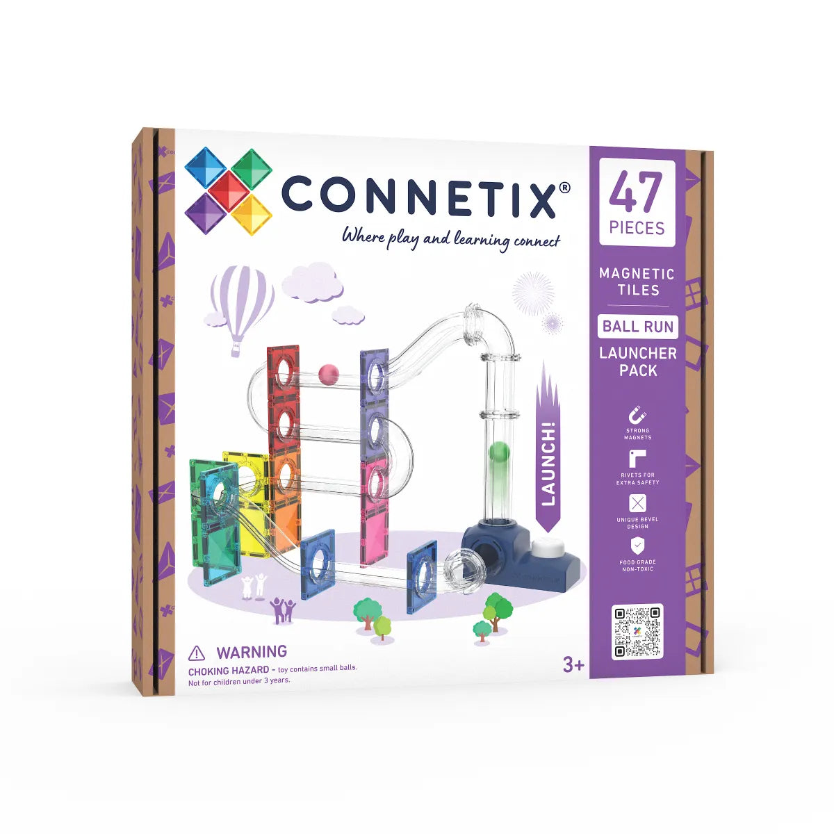 Connetix Tiles Ball Run Launcher Pack 47 pc