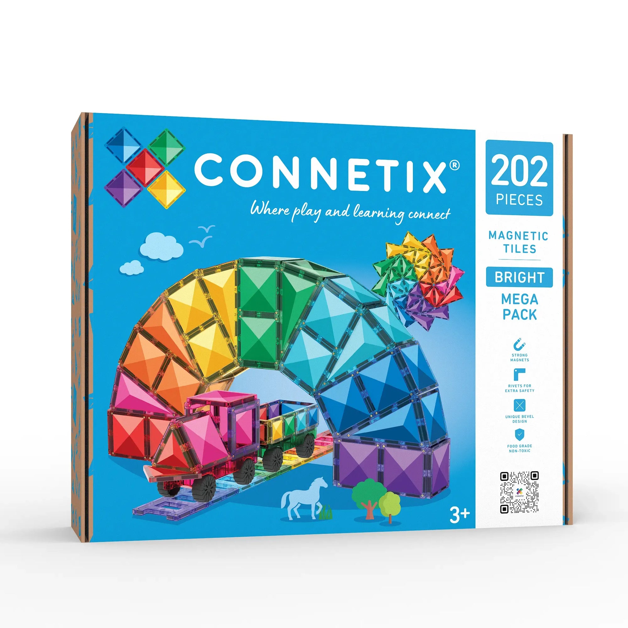 Connetix Tiles Bright Mega Pack 202 pc Box