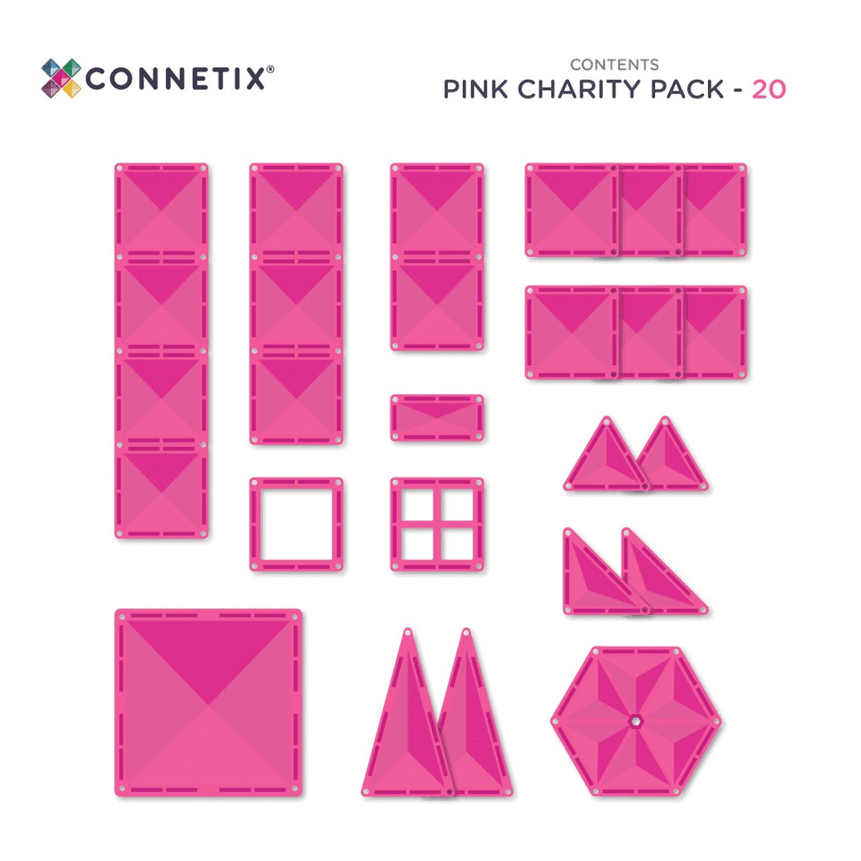 Connetix Tiles Charity Pack Pink