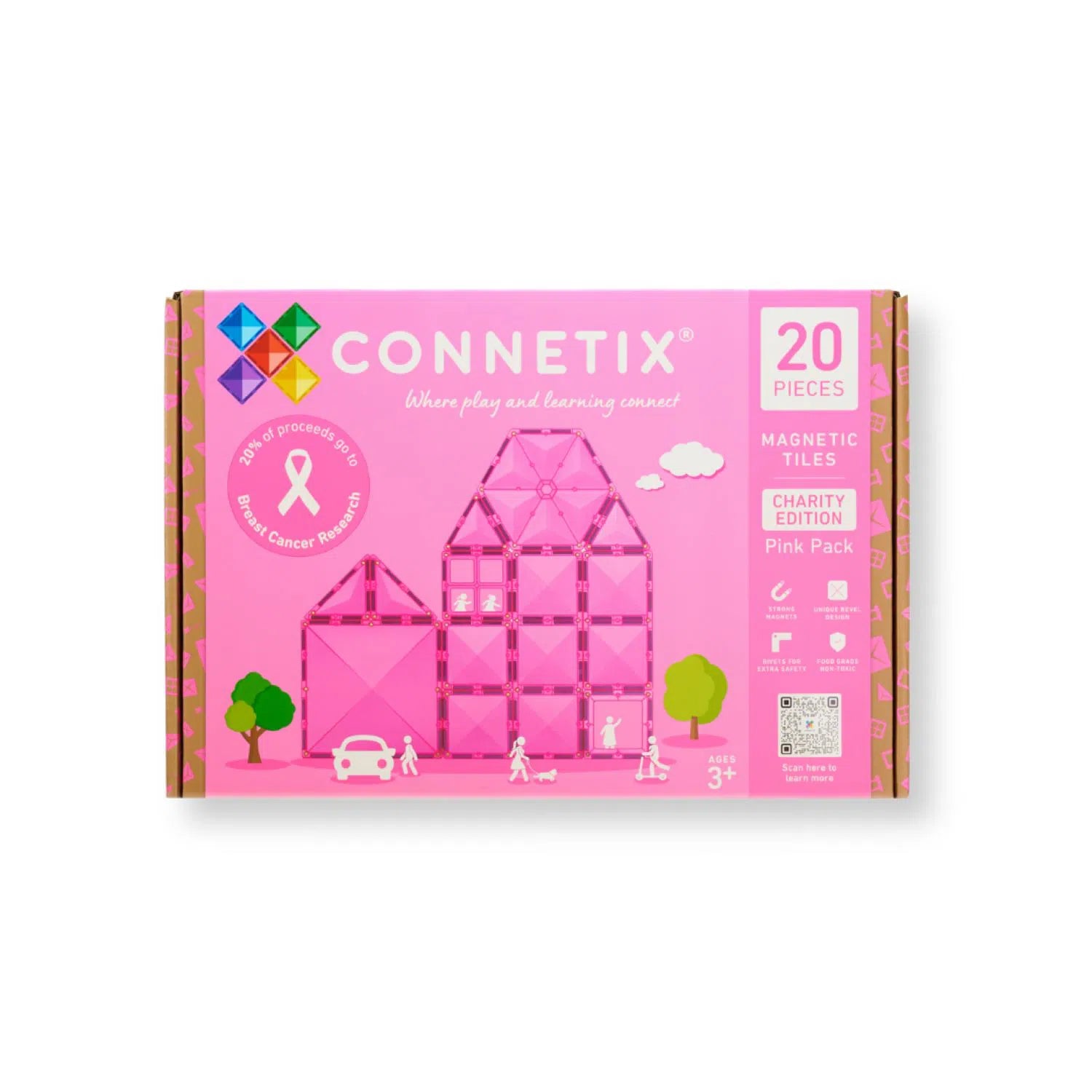 Connetix Magnetic Tiles Charity Pack Pink 20 pc