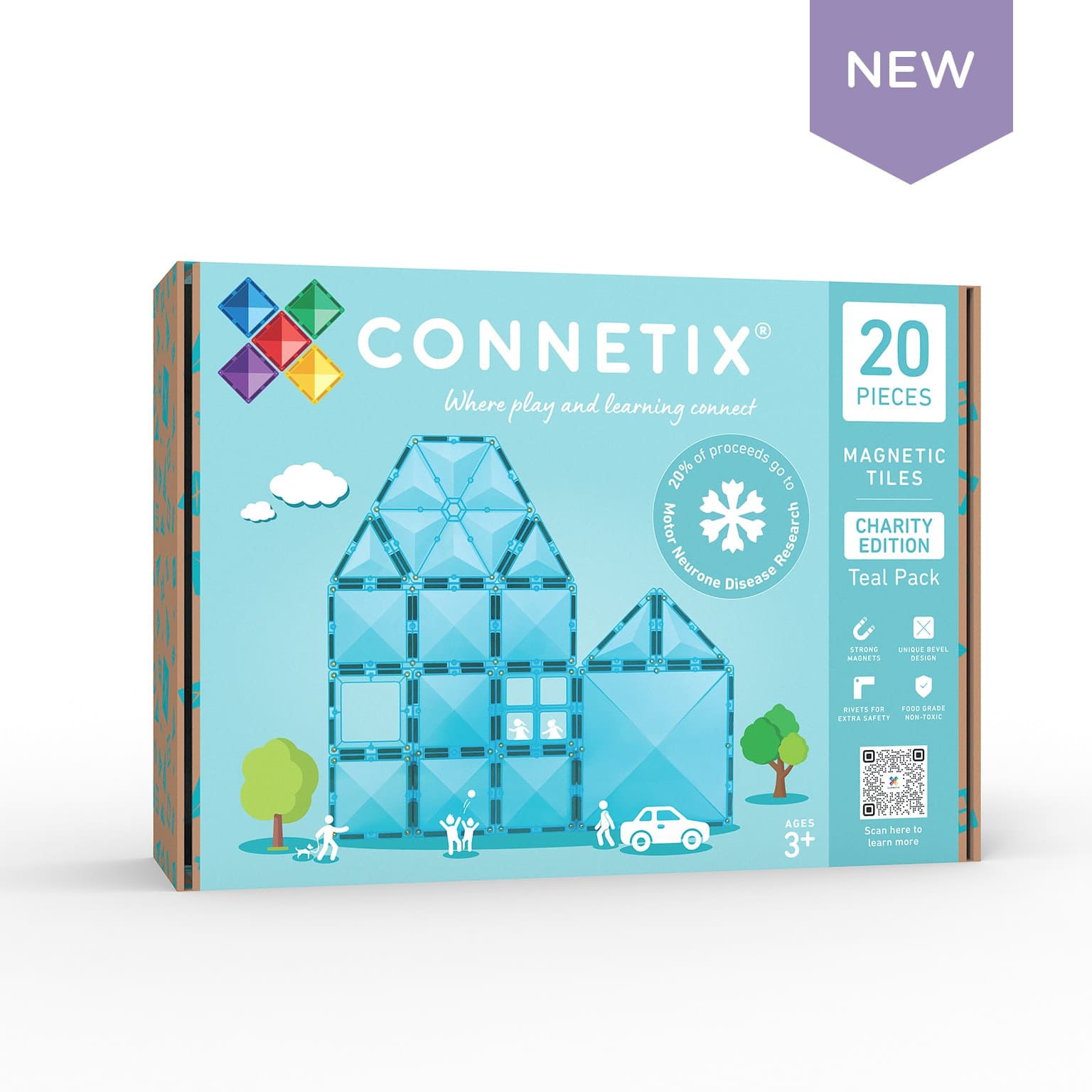 Connetix Magnetic Tiles Charity Pack Teal 