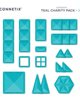 Connetix Tiles Charity Pack Teal Contents