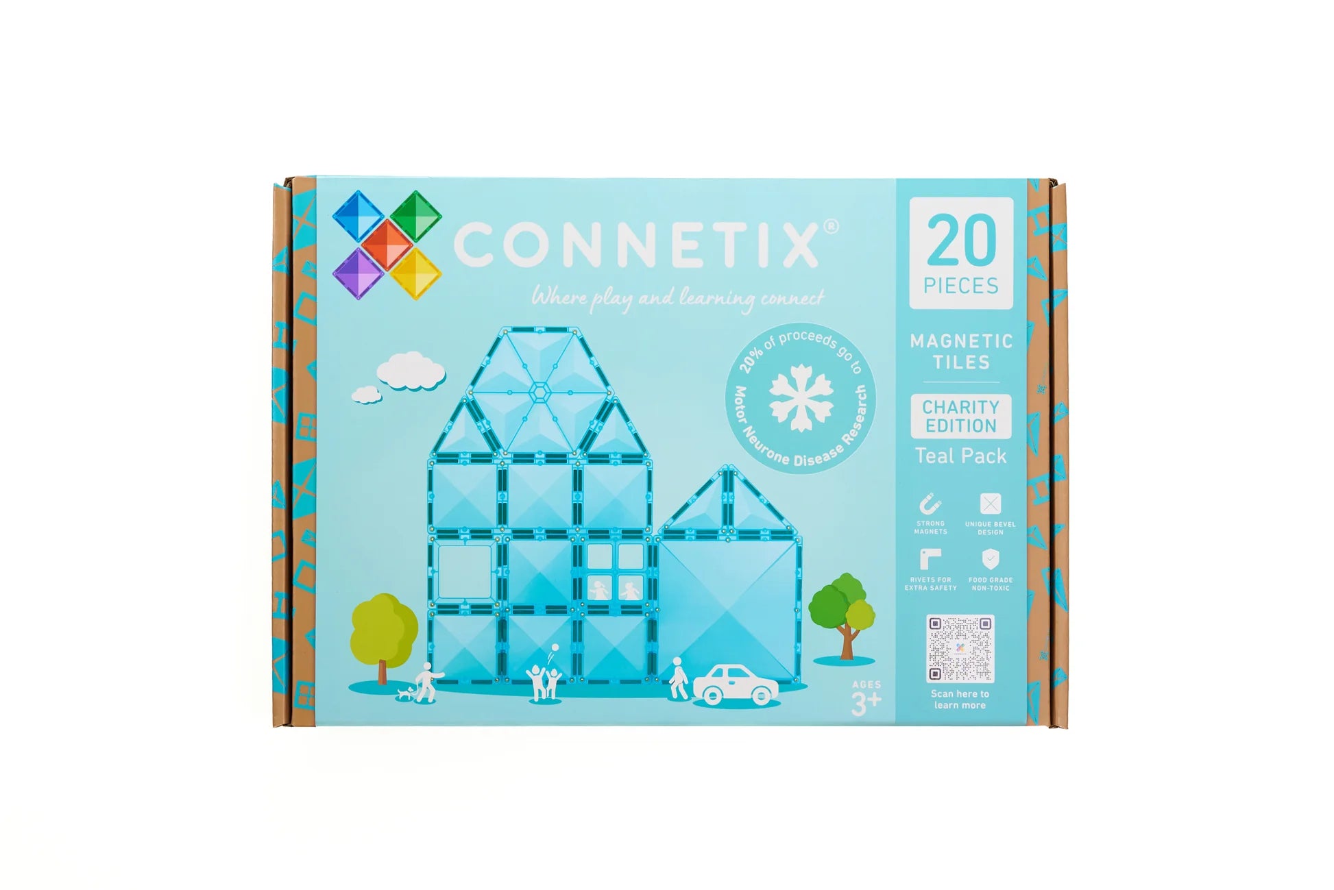 Connetix Magnetic Tiles Charity Pack Teal 20 pc