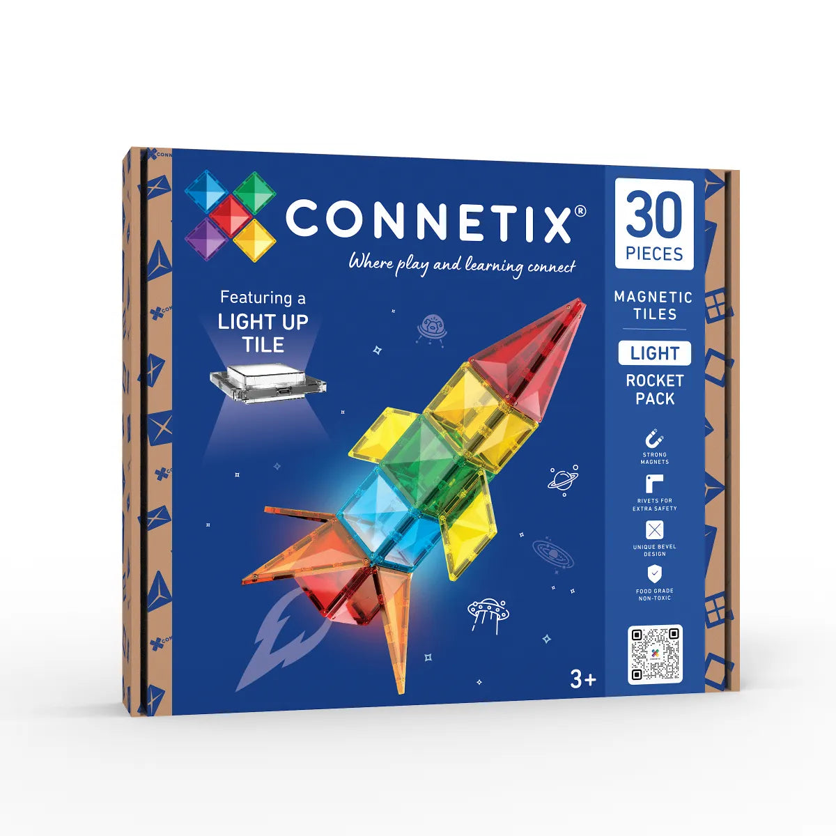 Connetix Tiles Light Rocket Pack 30 pc Box