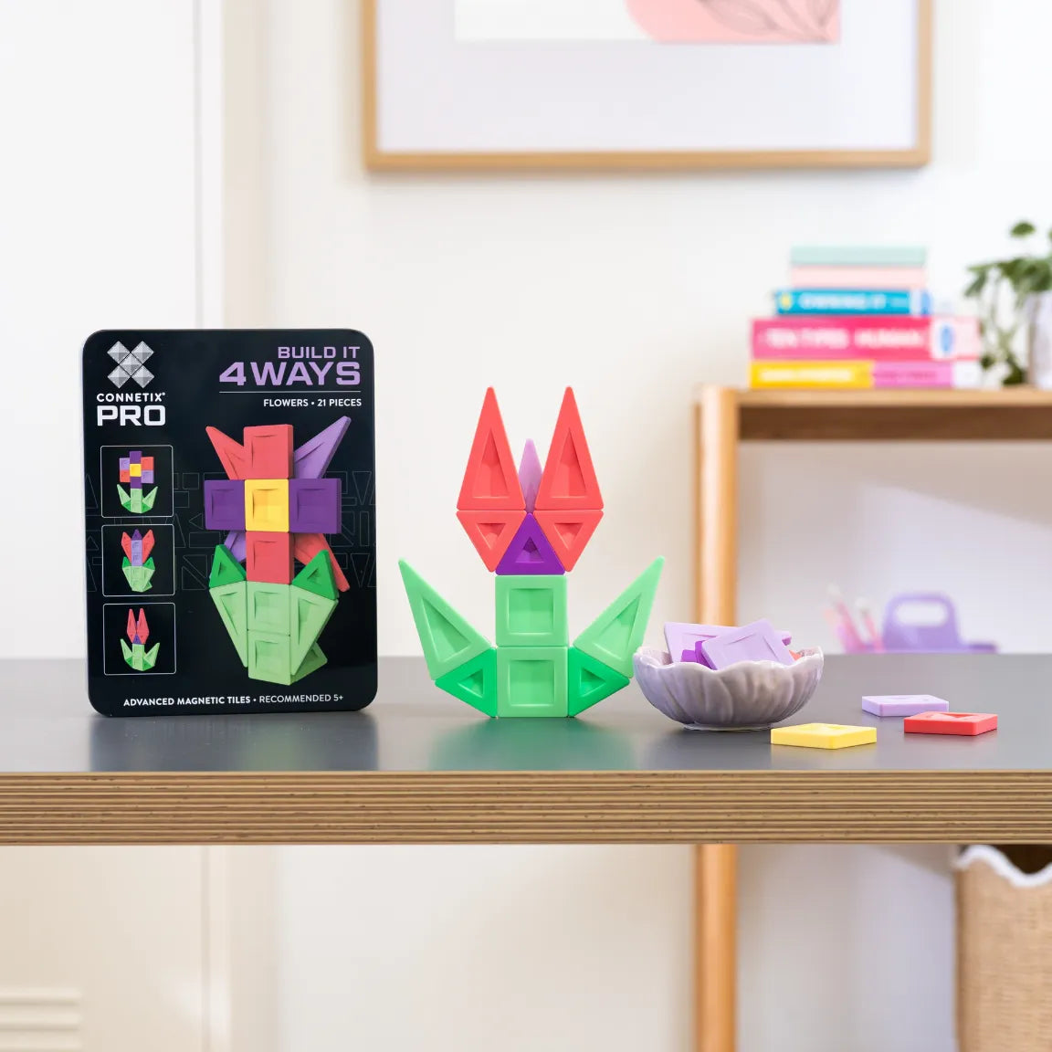 Connetix Tiles PRO Build It 4 Ways Flowers Pack 21 pc