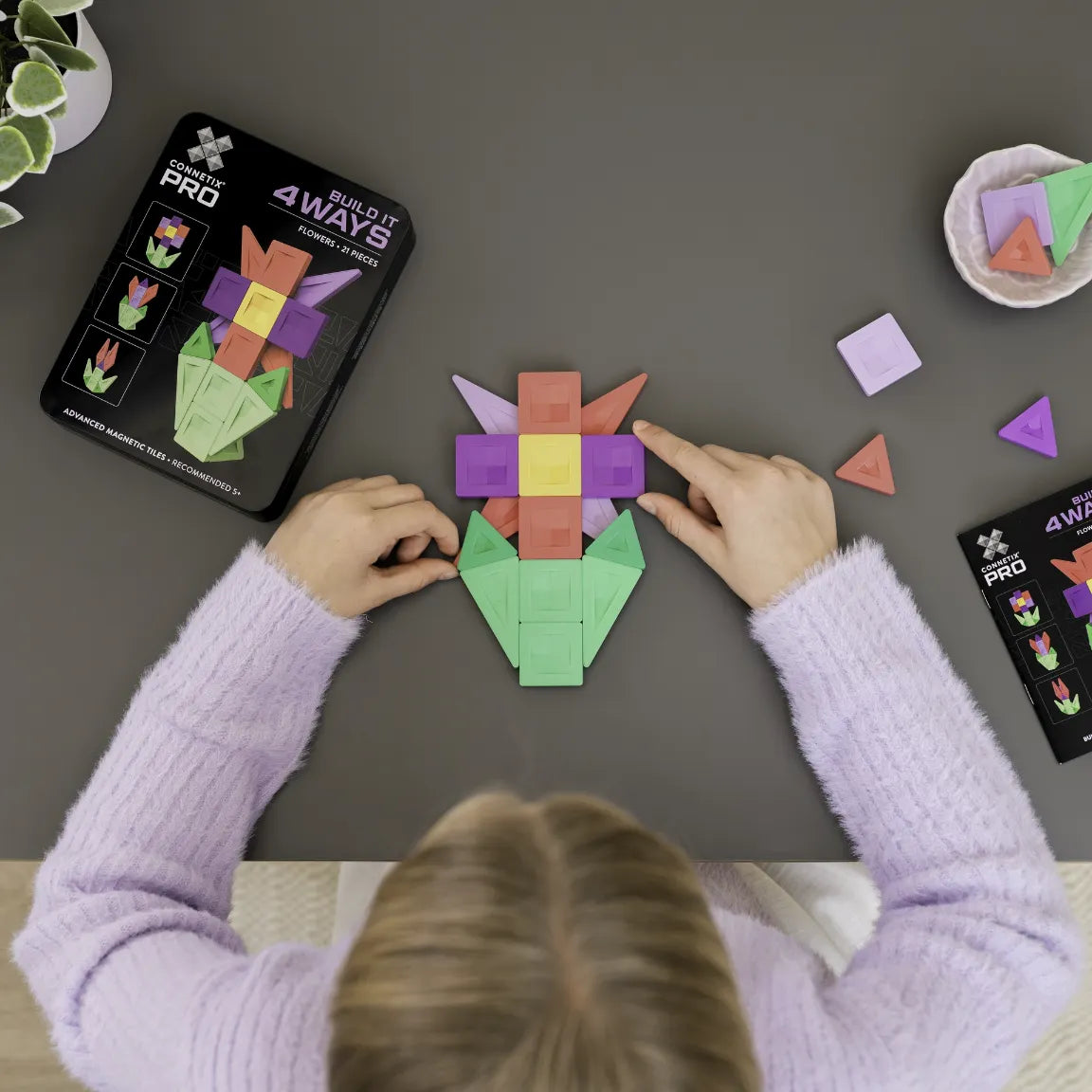 Connetix Tiles PRO Build It 4 Ways Flowers Pack 21 pc