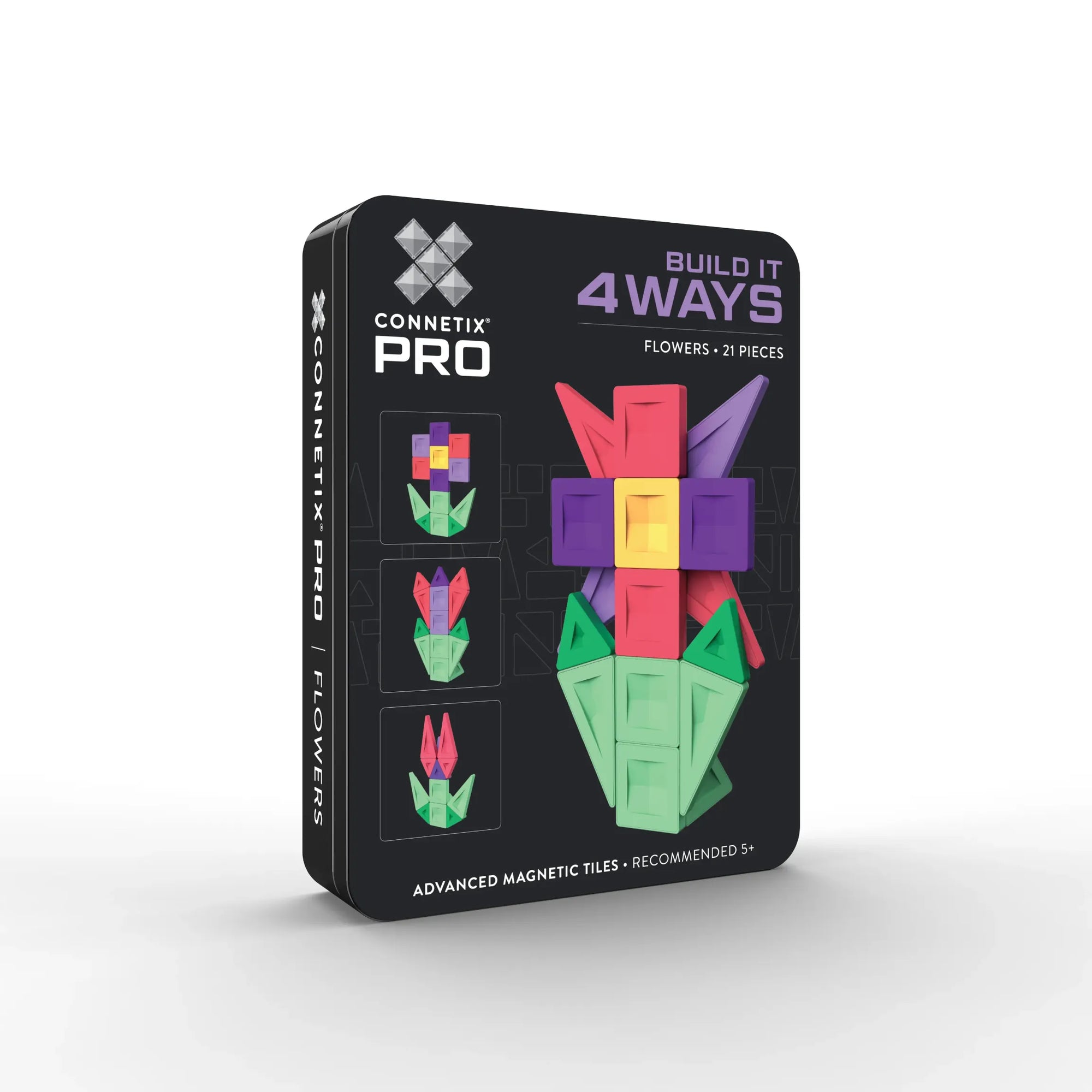Connetix Tiles PRO Build It 4 Ways Flowers Pack 21 pc