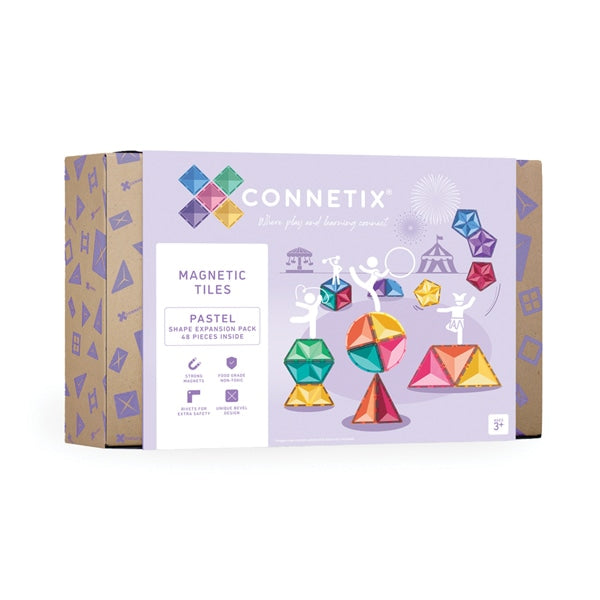 Connetix Magnetic Tiles Pastel Shape Expansion Pack