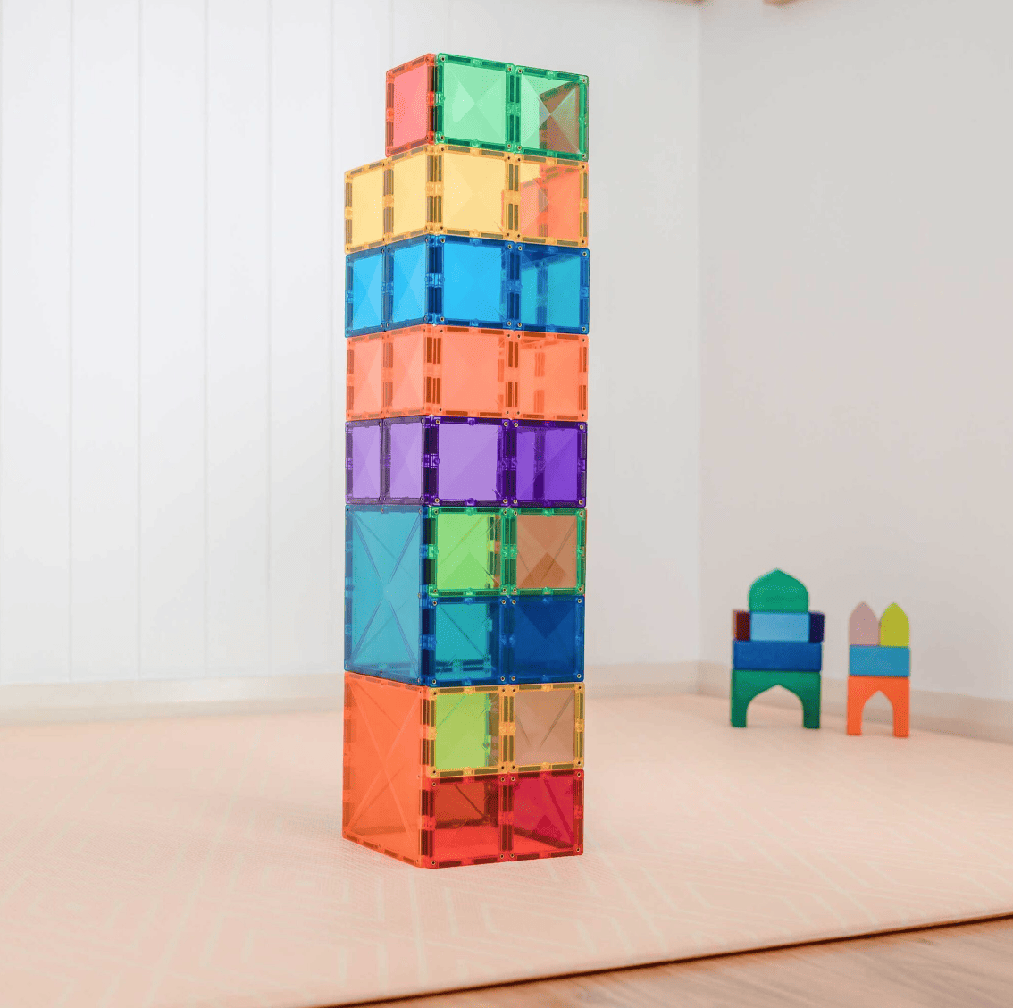 Connetix Magnetic Tiles Rainbow Square Pack 42 pc