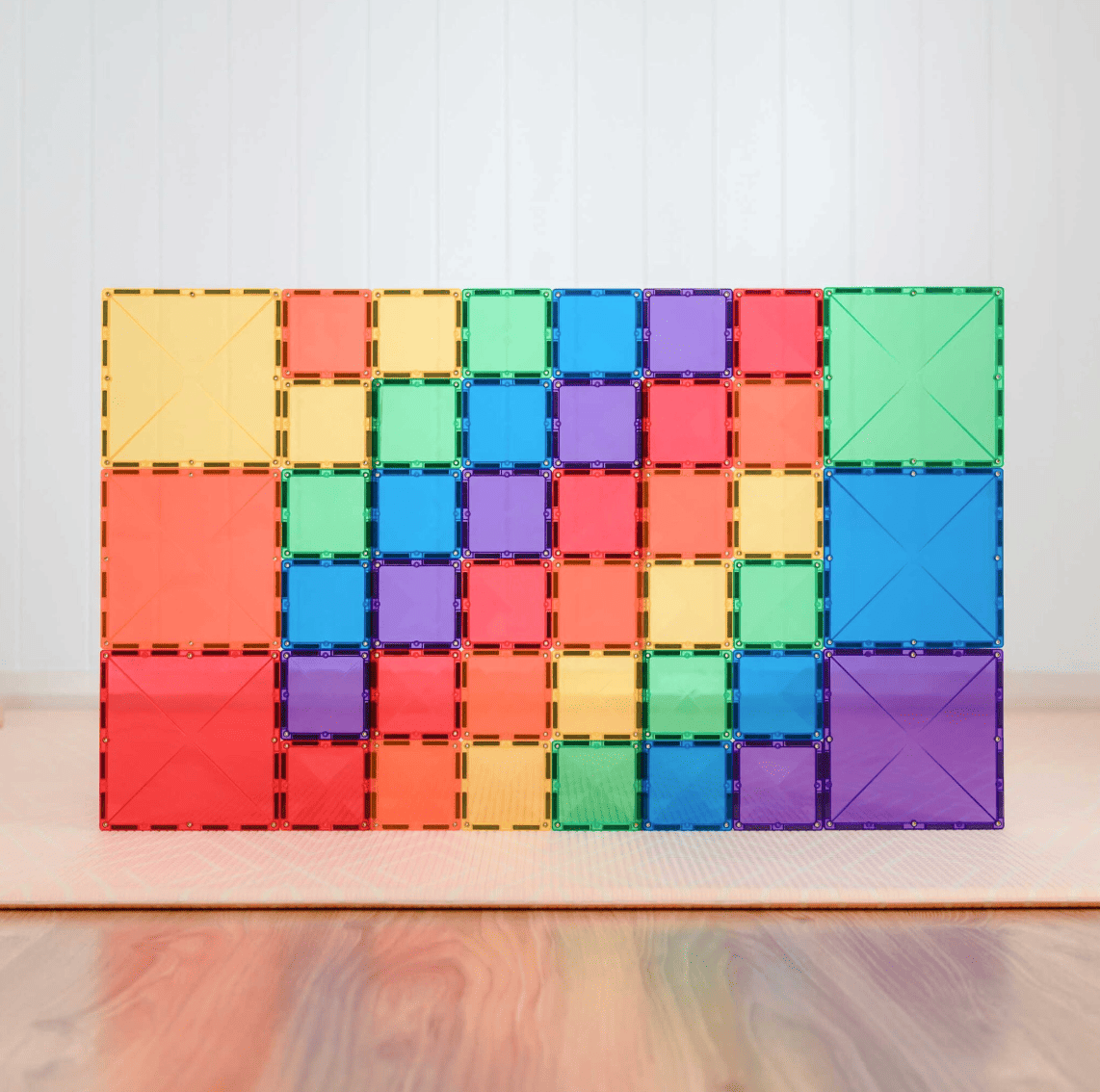 Connetix Magnetic Tiles Rainbow Square Pack 42 pc