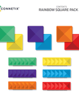 Connetix Magnetic Tiles Rainbow Square Pack 42 pc