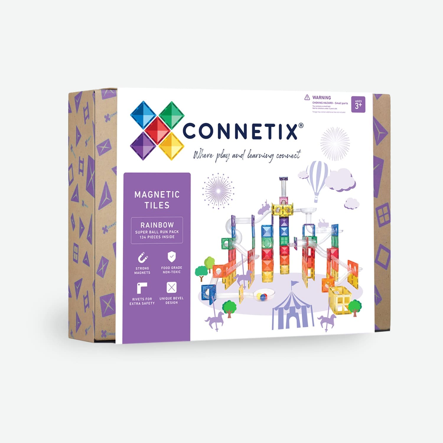 Connetix Magnetic Tiles Super Ball Run Pack 134
