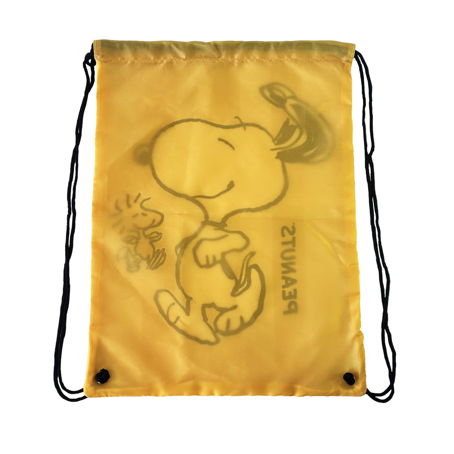 Engelite Peanuts Snoopy Drawstring Bag - Yellow Pink Striped
