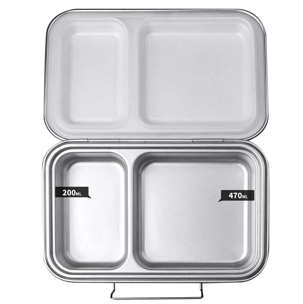 Ecococoon Stainless Steel Bento Box 2 Compartment size