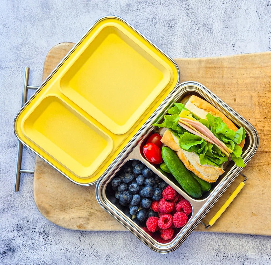Ecococoon Stainless Steel Bento Box 2 Compartment limoncello