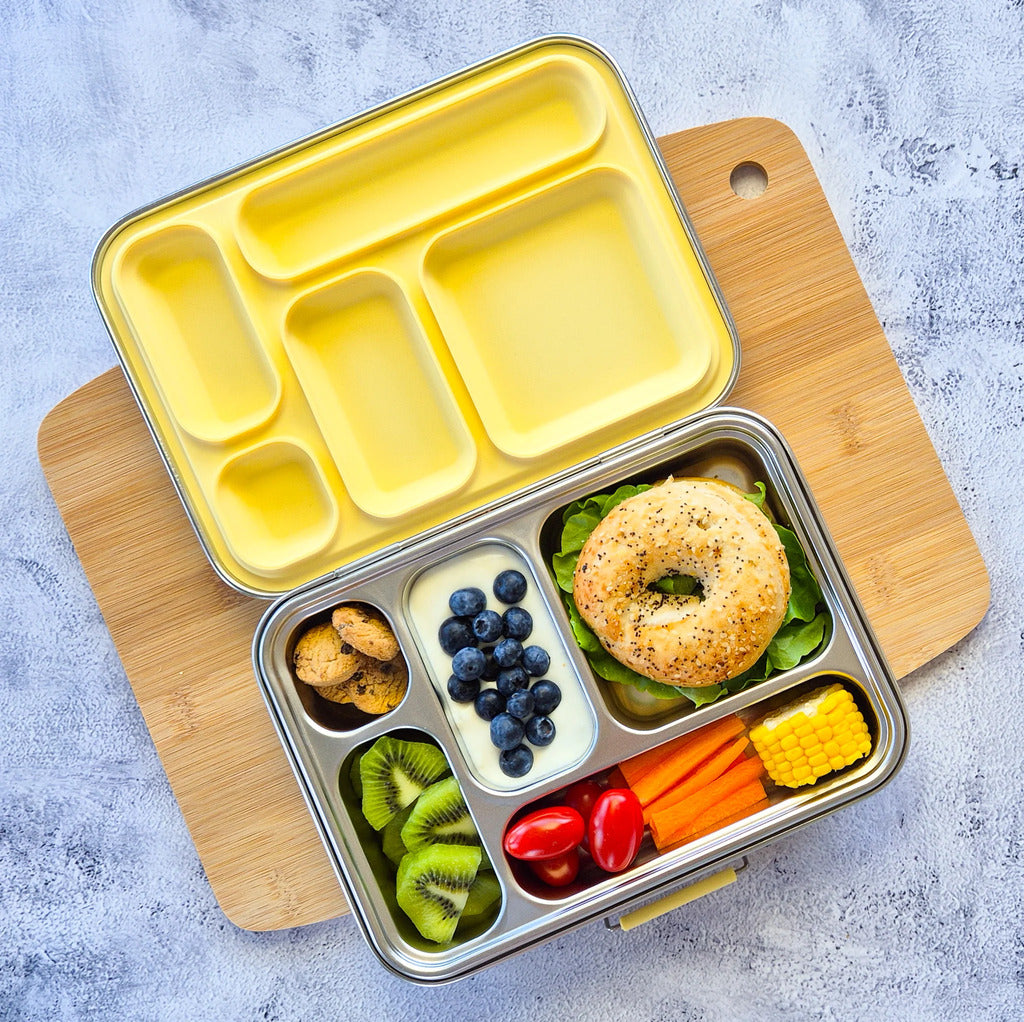 Ecococoon Stainless Steel Bento Box 5 Compartment limoncello