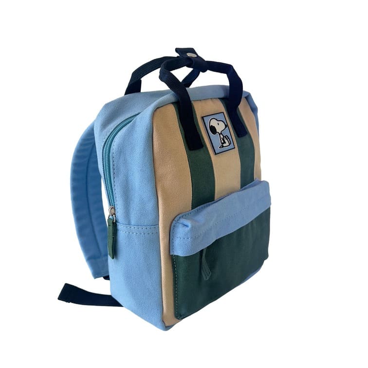 Engelite Snoopy Backpack - Small Blue Green Beige