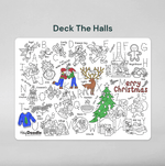 Load image into Gallery viewer, HeyDoodle Reusable Silicone Placemat Deck The Halls

