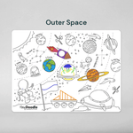 Load image into Gallery viewer, HeyDoodle Reusable Silicone Placemat Outer Space

