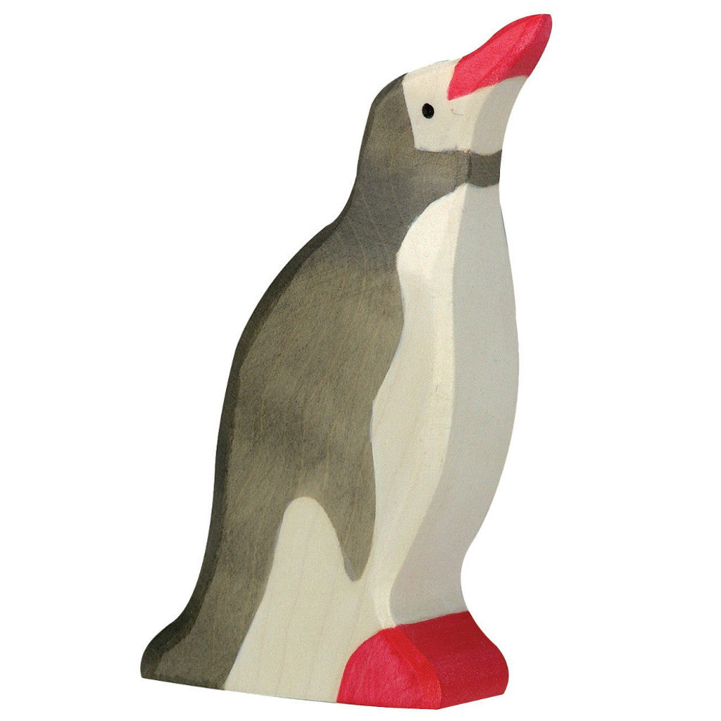 Holztiger Penguin Head-Raised