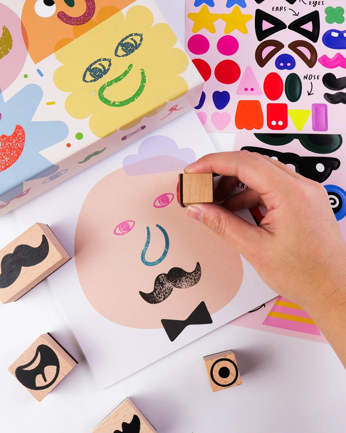 Journey of Something Wooden Stamp Kit - Cool Faces
