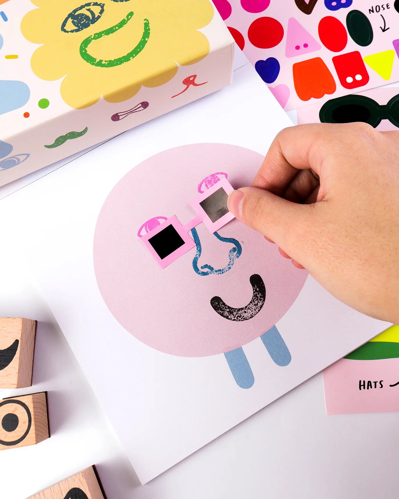 Journey of Something Wooden Stamp Kit - Cool Faces