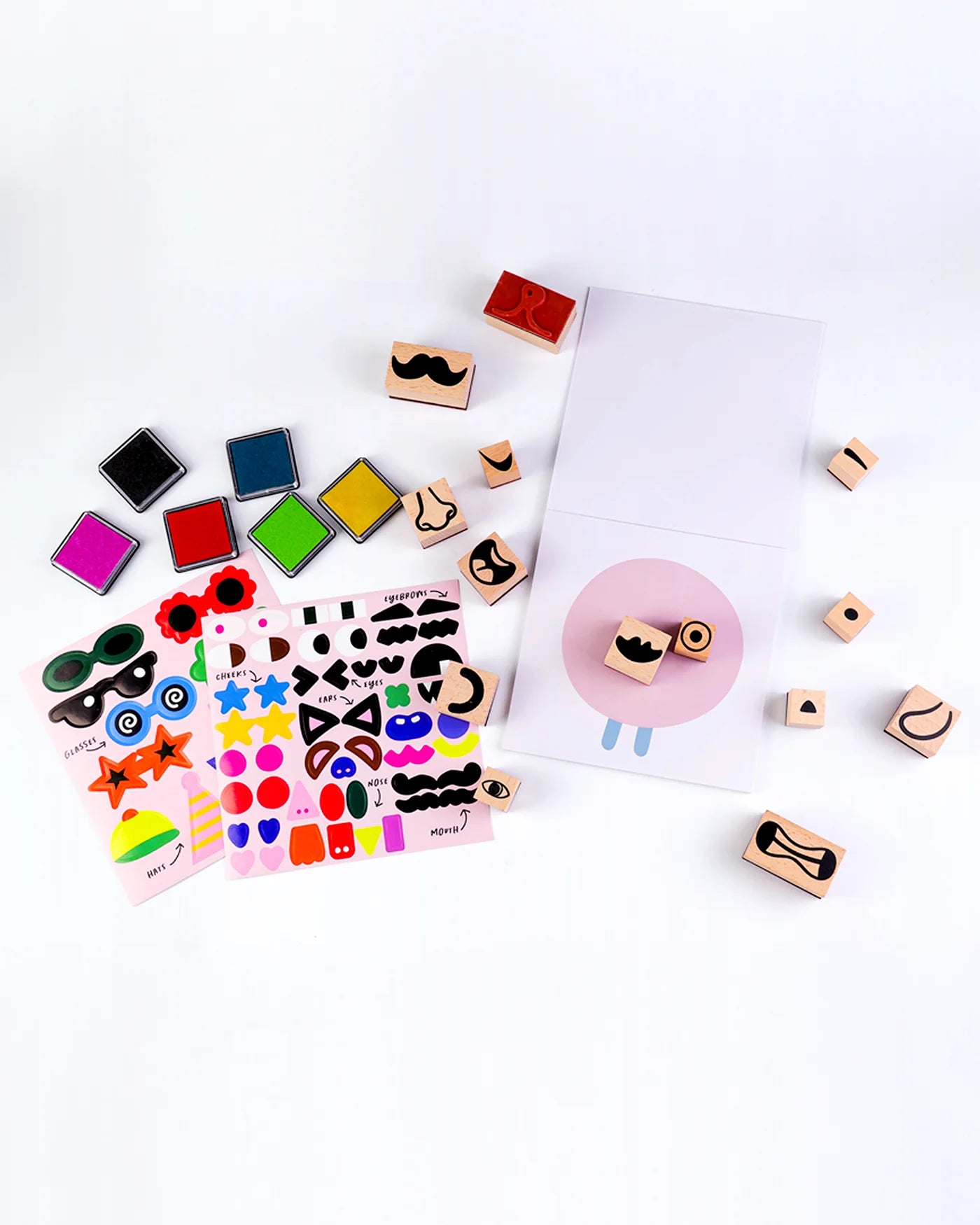 Journey of Something Wooden Stamp Kit - Cool Faces