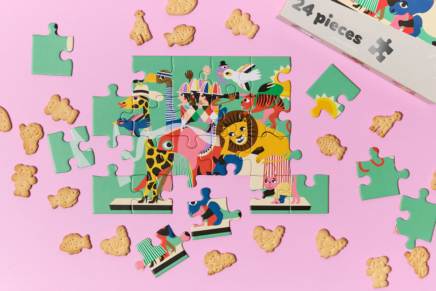 24 Piece Kids Puzzle Animal Carnival