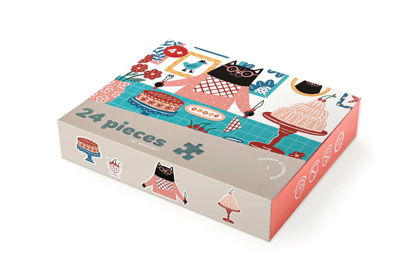 24 Piece Kids Puzzle Cat Banquet