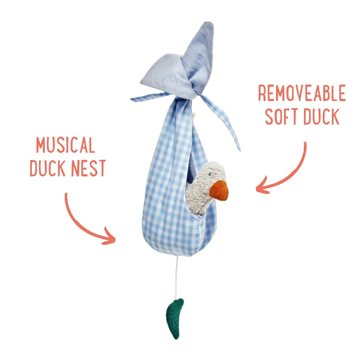 Kathe Kruse Musical Mobile Duck and Nest, Blue