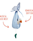 Kathe Kruse Musical Mobile Duck and Nest, Blue