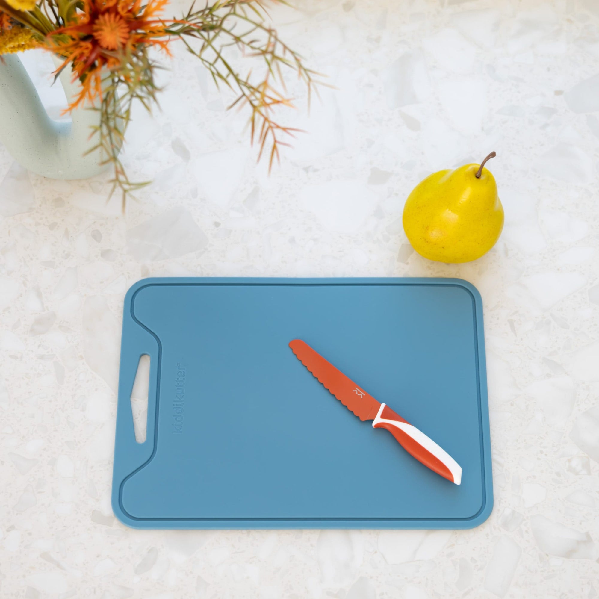 Kiddikutter Sky Blue Silicone Cutting Board