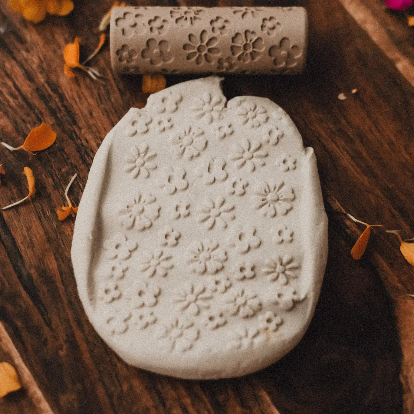 Kinfolk Pantry Eco Pattern Playdough Roller - Wildflower