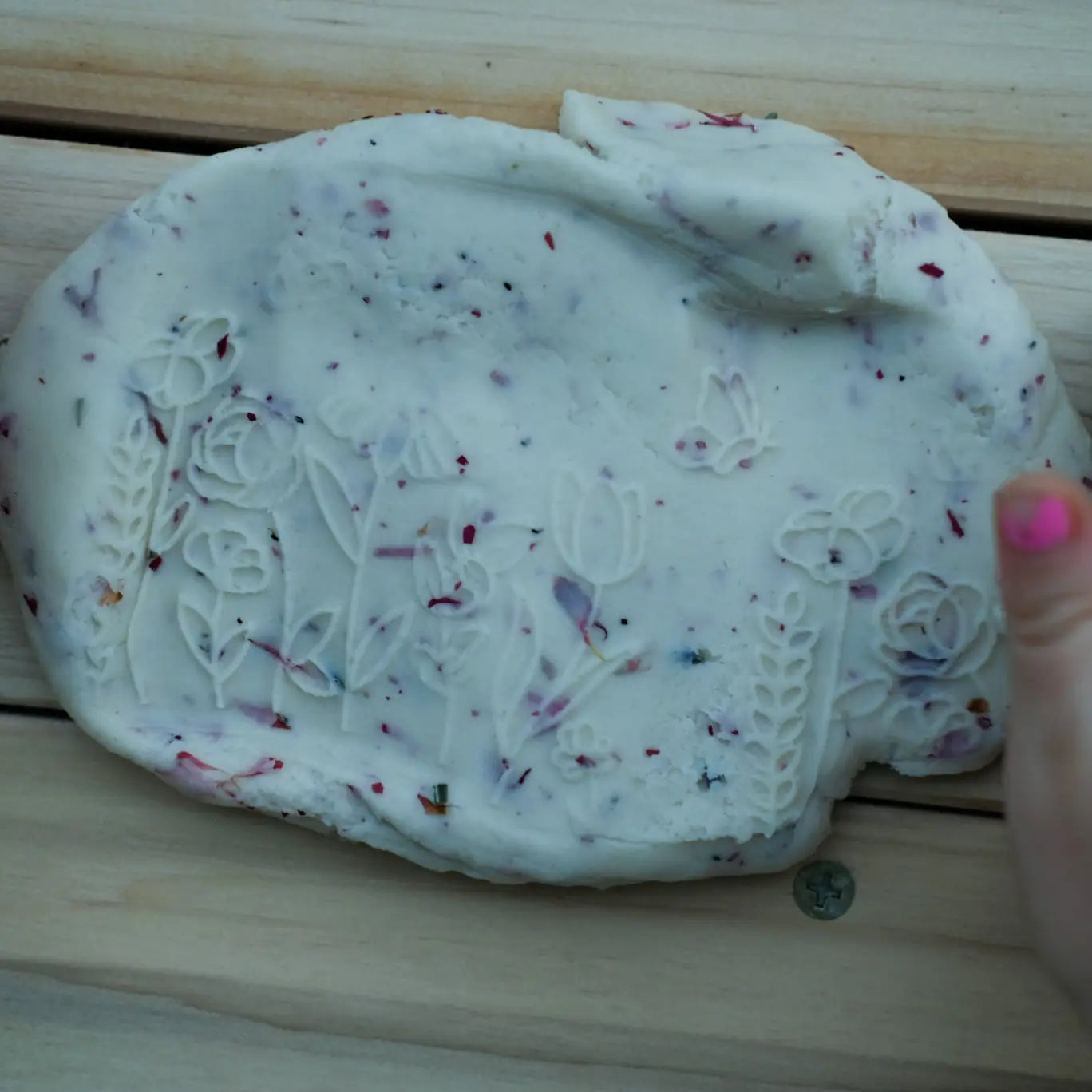 Kinfolk Pantry Flower Roller Eco Pattern Playdough Roller