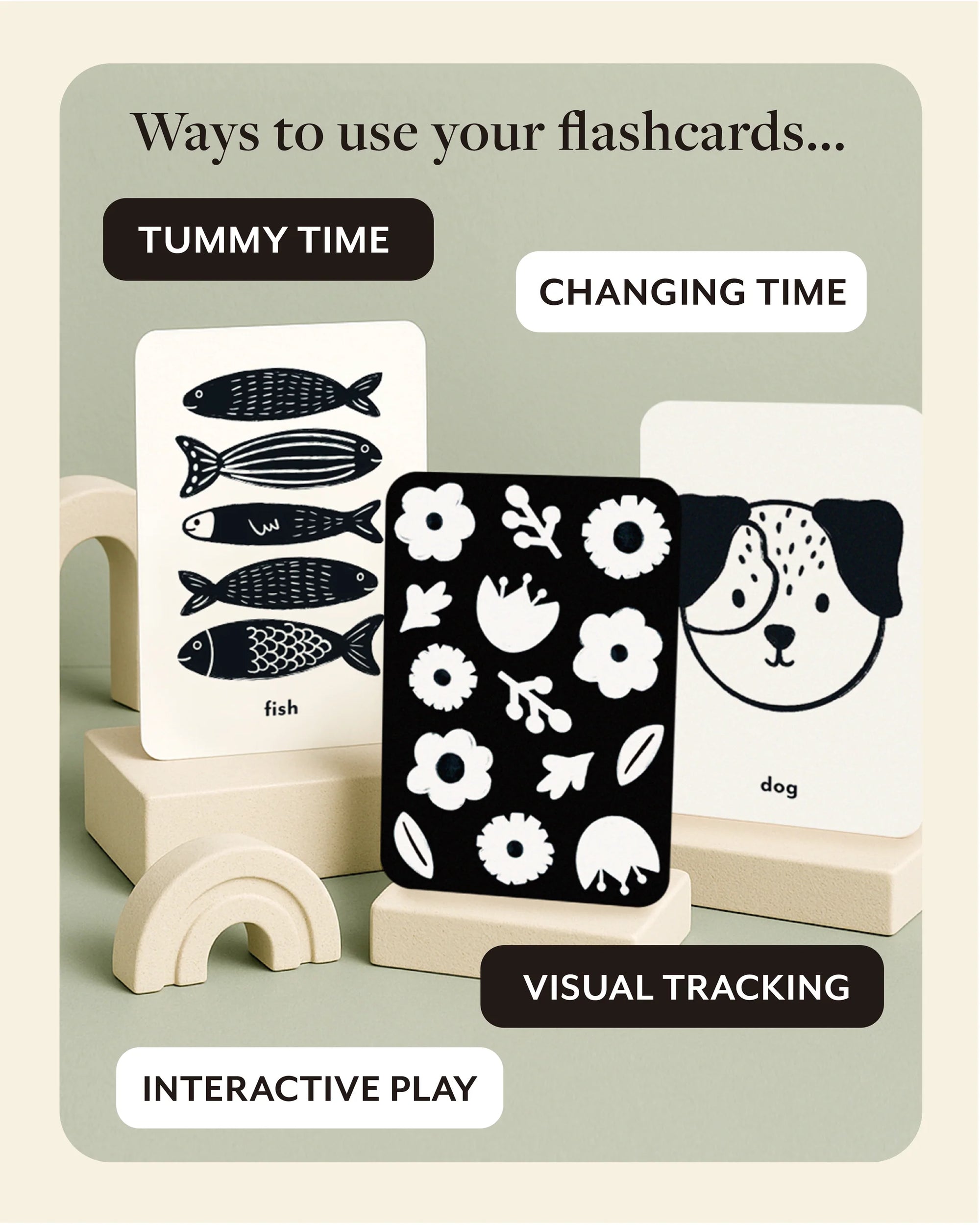 Lauren Sissons Studio High Contrast Flashcards for Baby