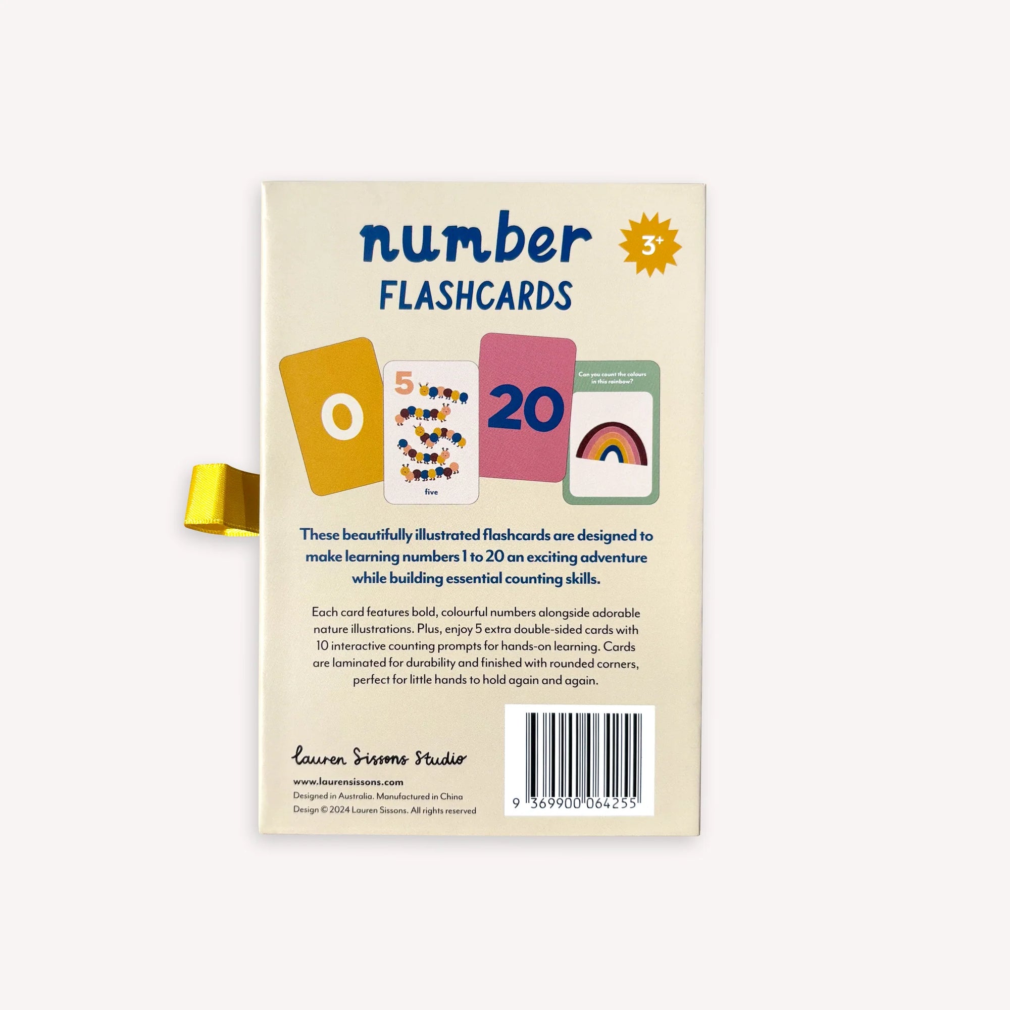Lauren Sissons Studio Illustrated Number Flashcards back
