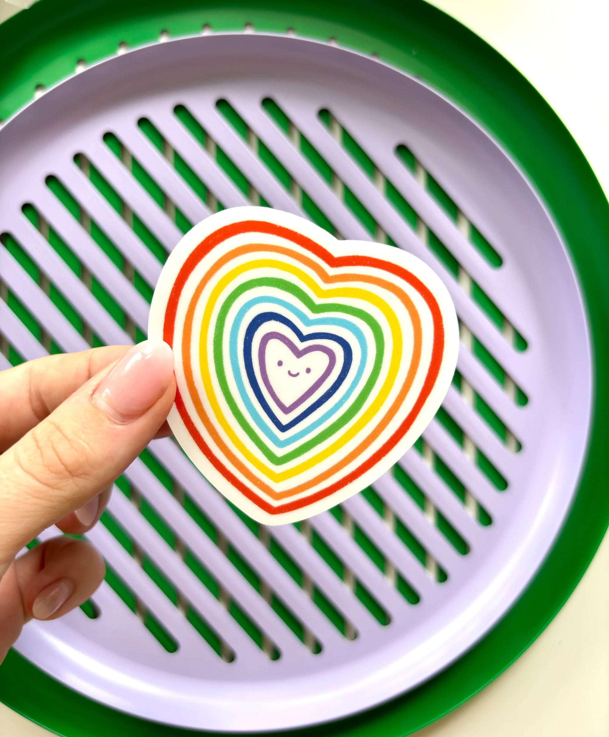 Lauren Sissons Studio Rainbow Heart Vinyl Sticker