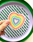 Lauren Sissons Studio Rainbow Heart Vinyl Sticker