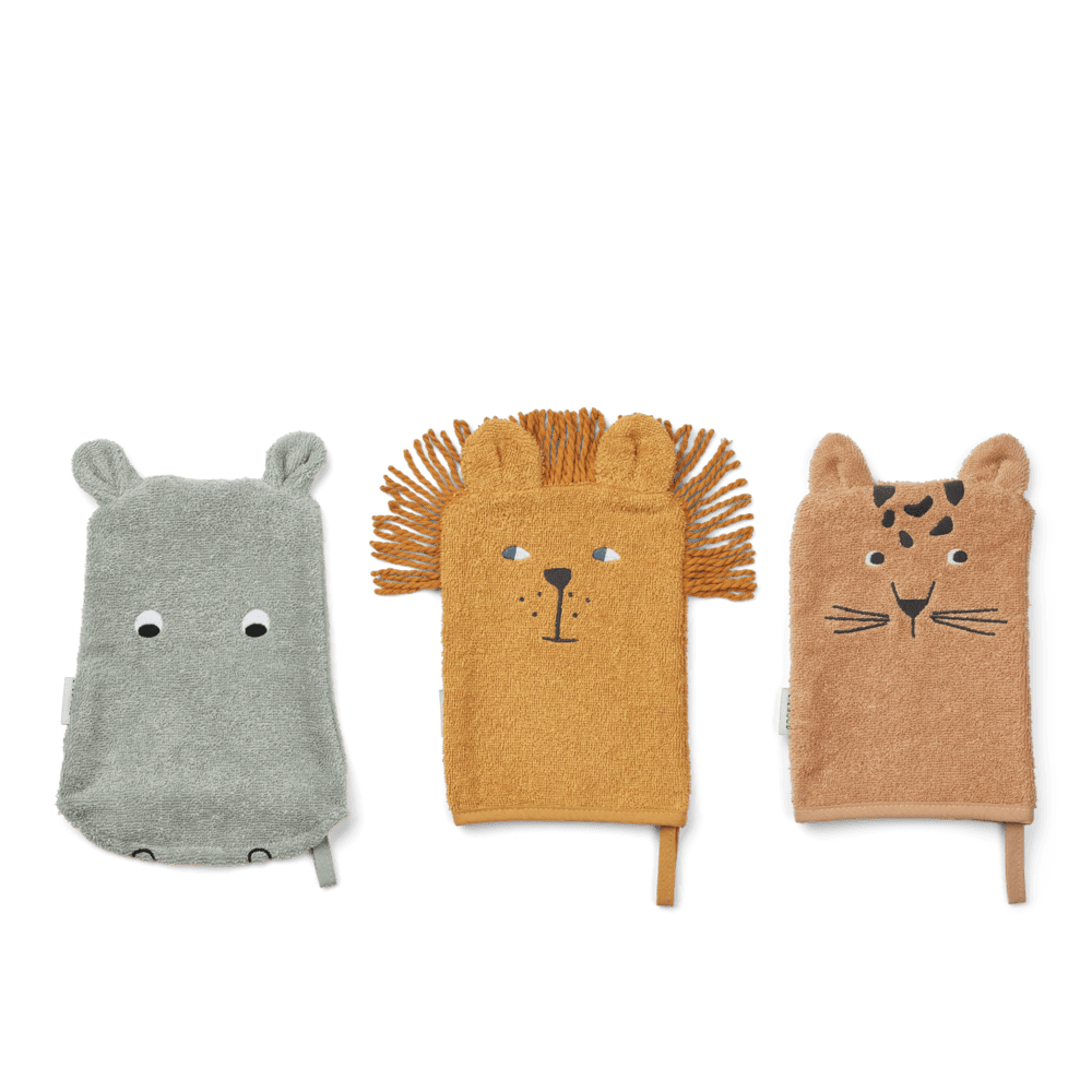 Liewood Sylvester Washcloth 3-pack - Safari