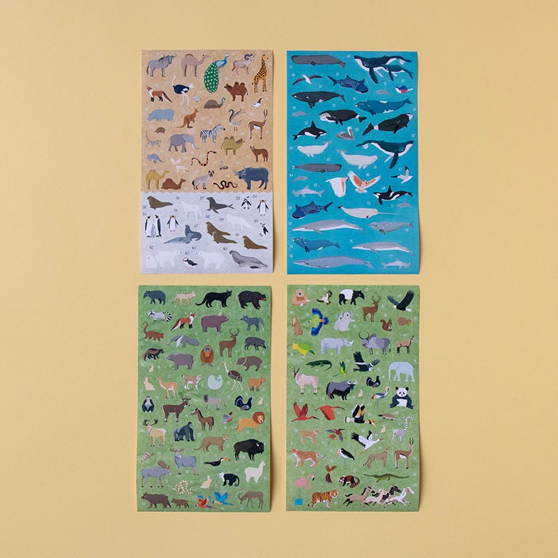 Londji Animal World Poster and Stickers Set