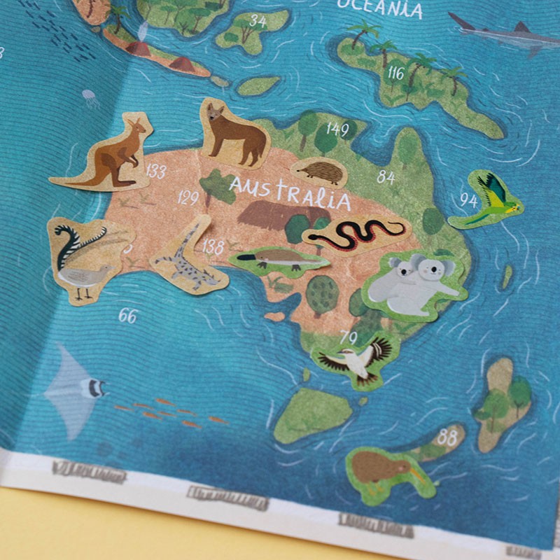 Londji Animal World Poster and Stickers Set