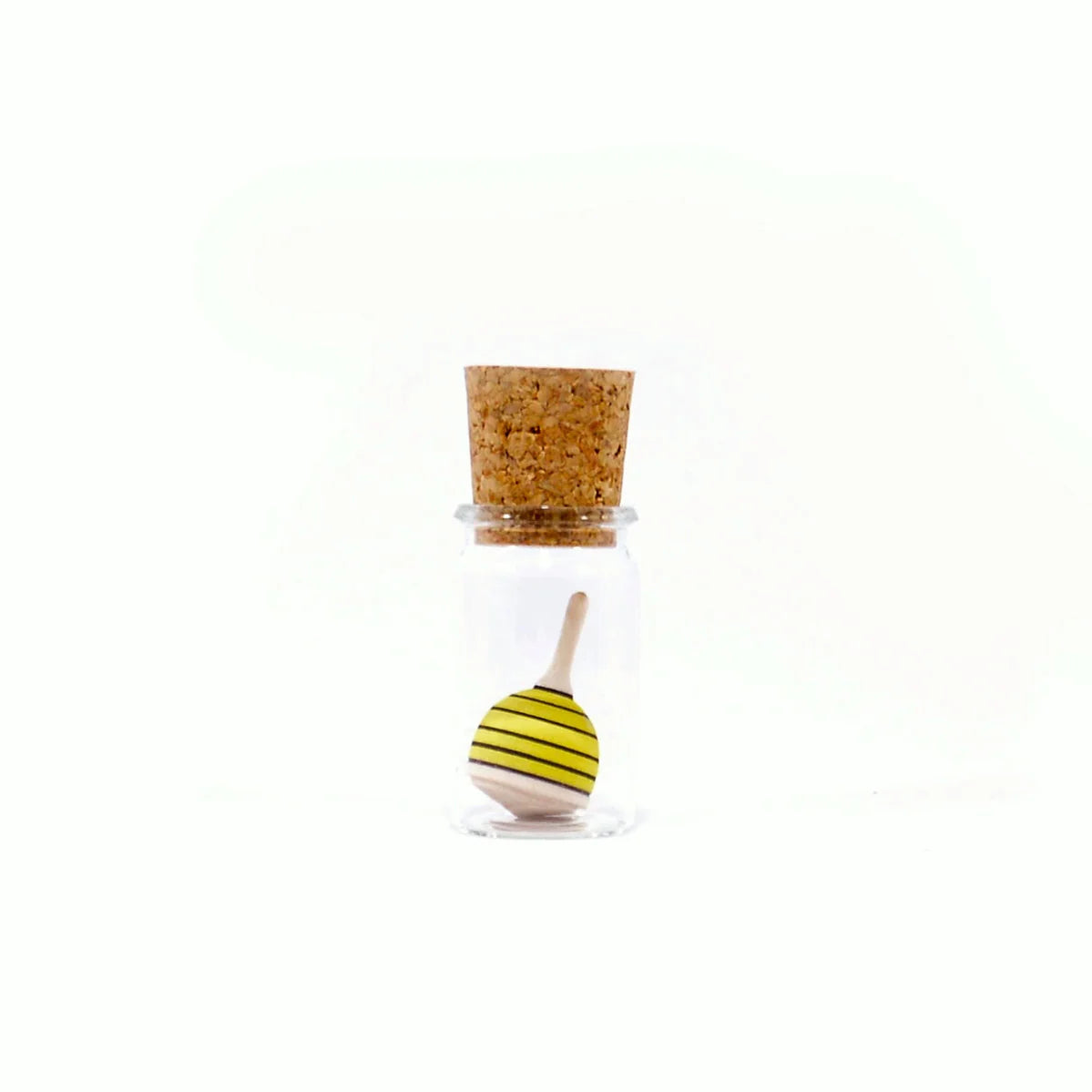Mader Miniature Spinning Top in Glass Bee 20mm