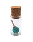 Mader Miniature Spinning Top in Glass Moonberry Turquoise