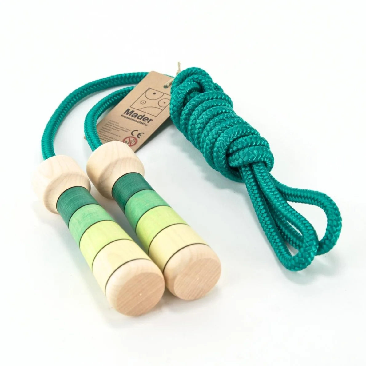 Mader Skipping Rope for Older Children Nylon Rope, Green